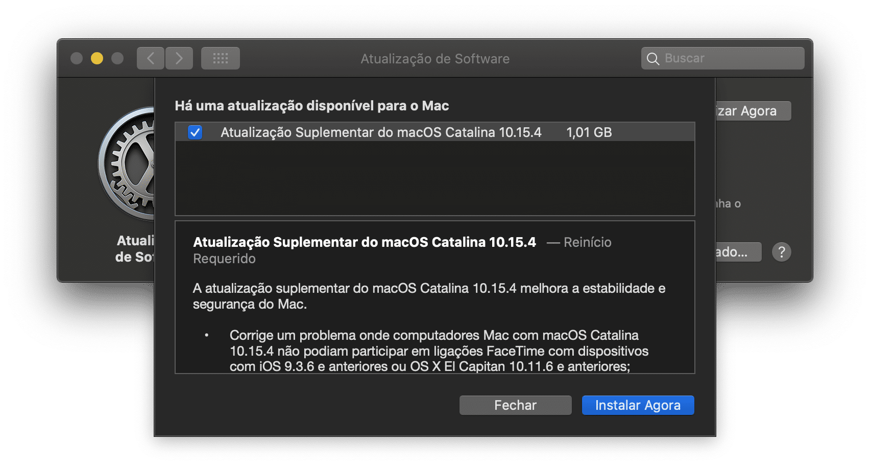 Actualización complementaria de macOS Catalina 10.15.4