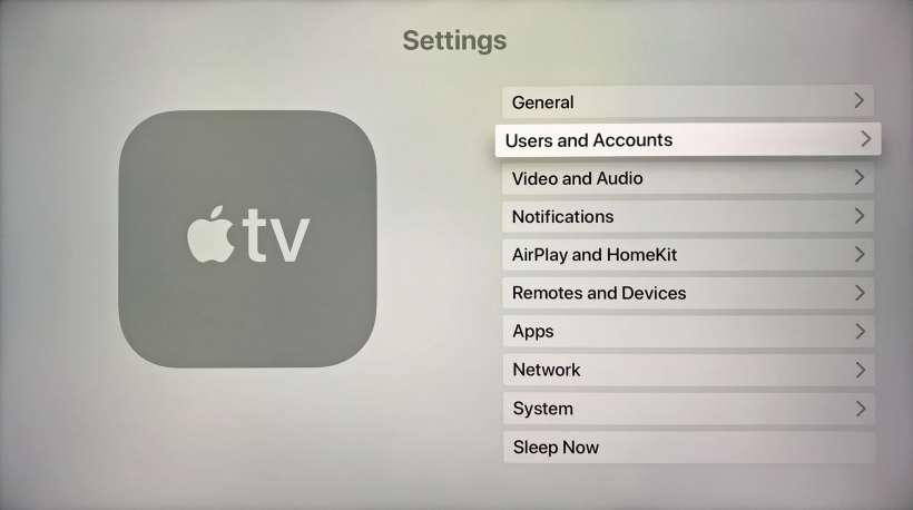 Cuentas de Apple TV