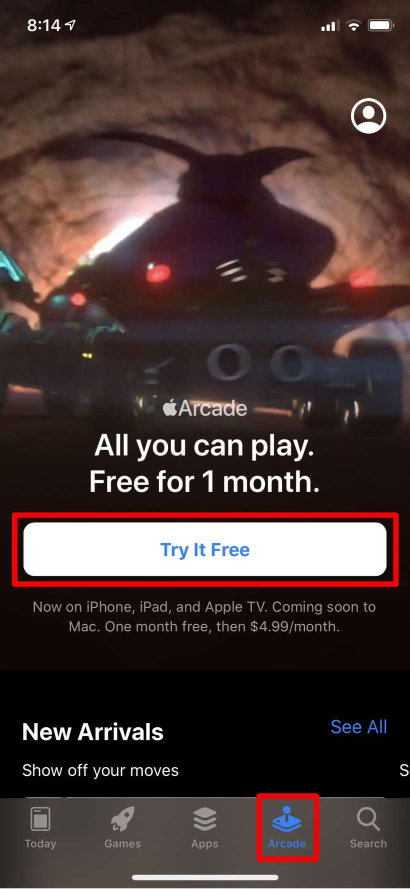 Cómo iniciar su suscripción gratuita a Apple Arcade en el iPhone y el iPad.