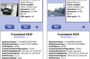 Cómo ver los metadatos de fotografías Exif al iPhone