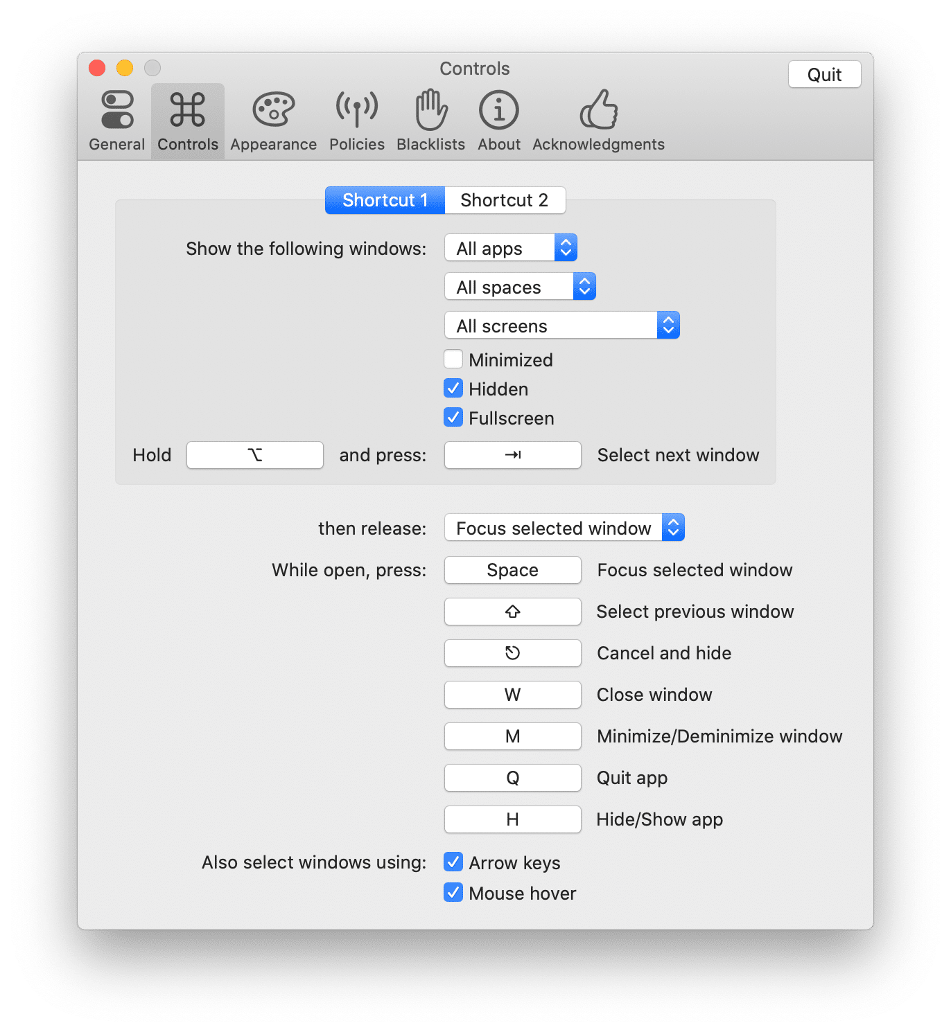 Utilidad Alt-Tab para macOS