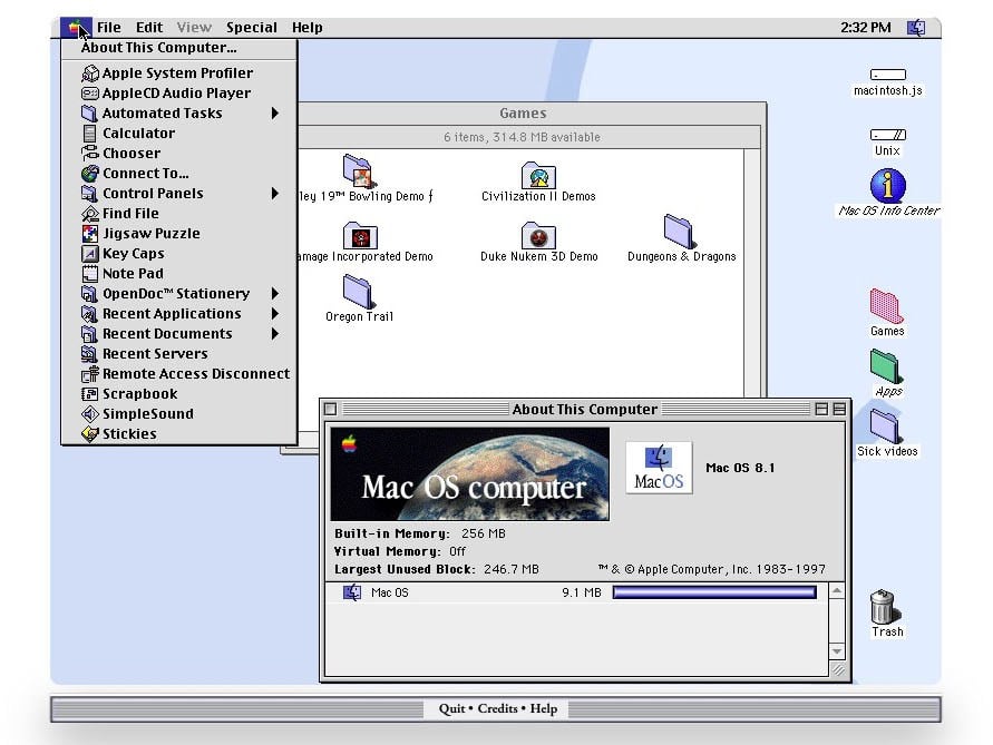 sistema operativo mac 8