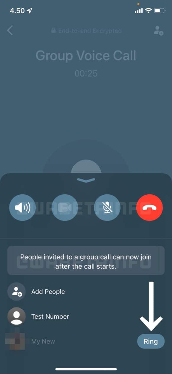 Interfaz de llamadas de WhatsApp (beta)